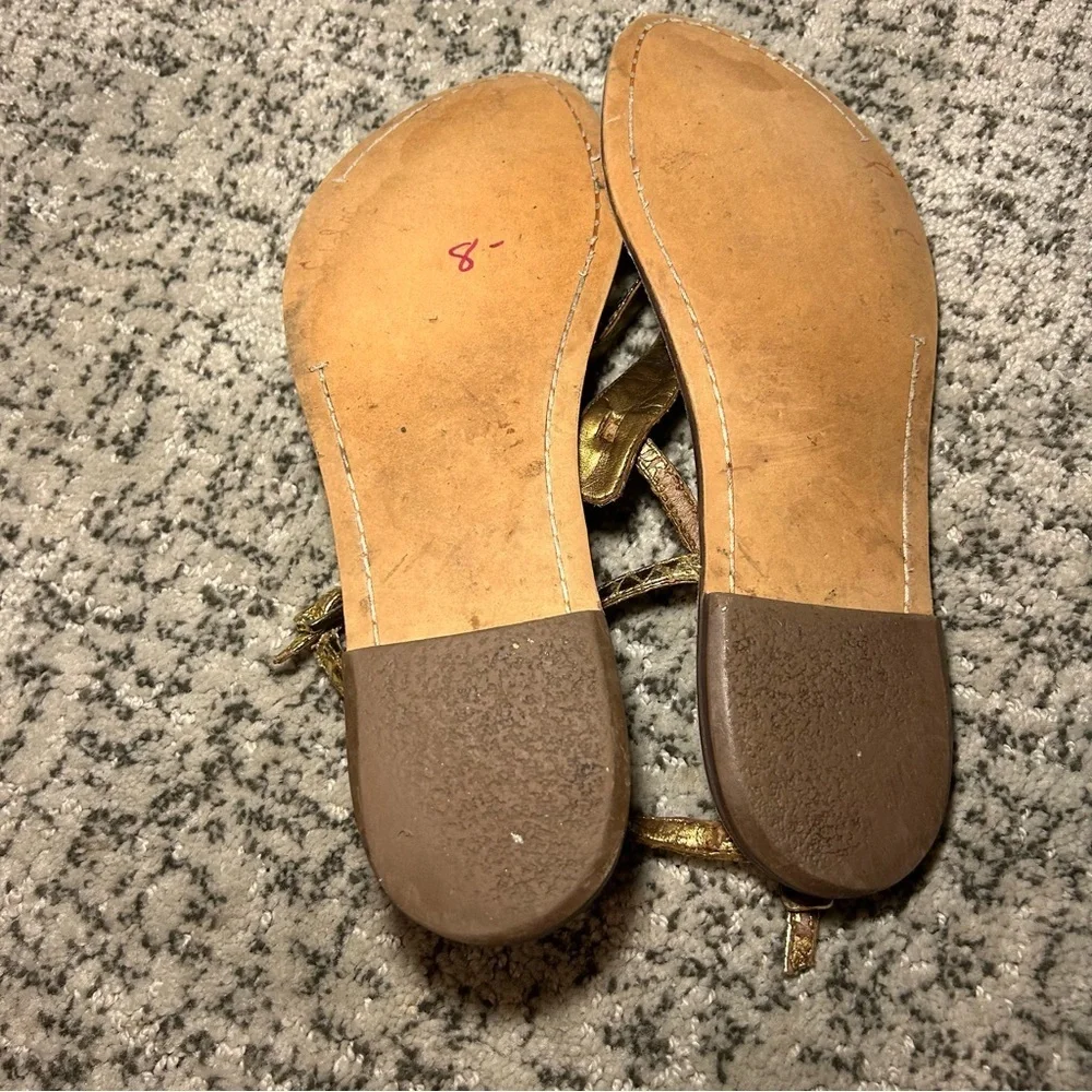 Sam Edelman Gigi Gold Gladiator Strappy Sandals Size 8.5